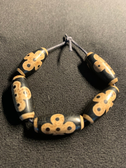 5 Authentic Northeast Asian Tzi Beads [BJ0093]