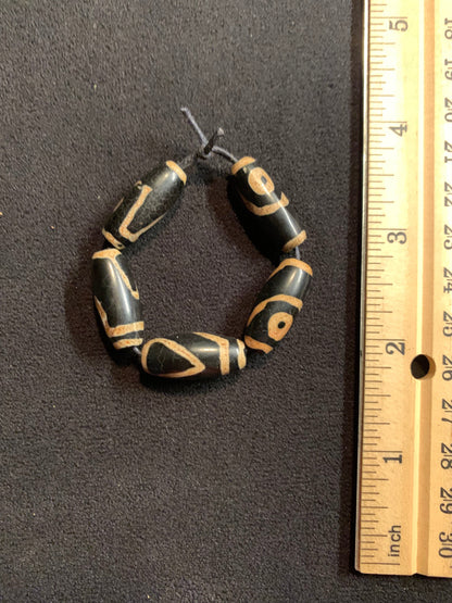 5 Authentic Northeast Asian Tzi Beads [BJ0094]