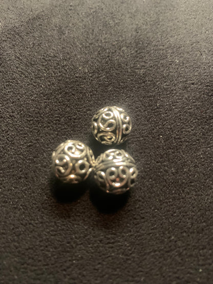 3 Authentic Silver Beads [BJ0104]