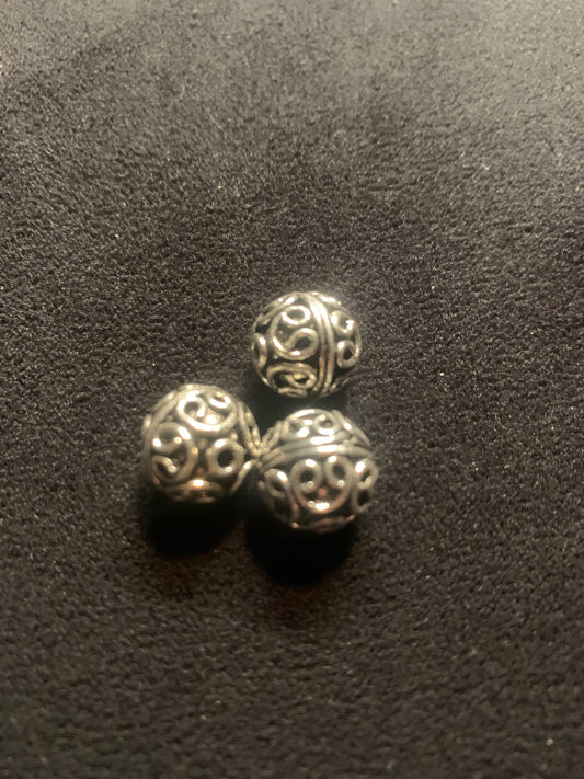 3 Authentic Silver Beads [BJ0104]