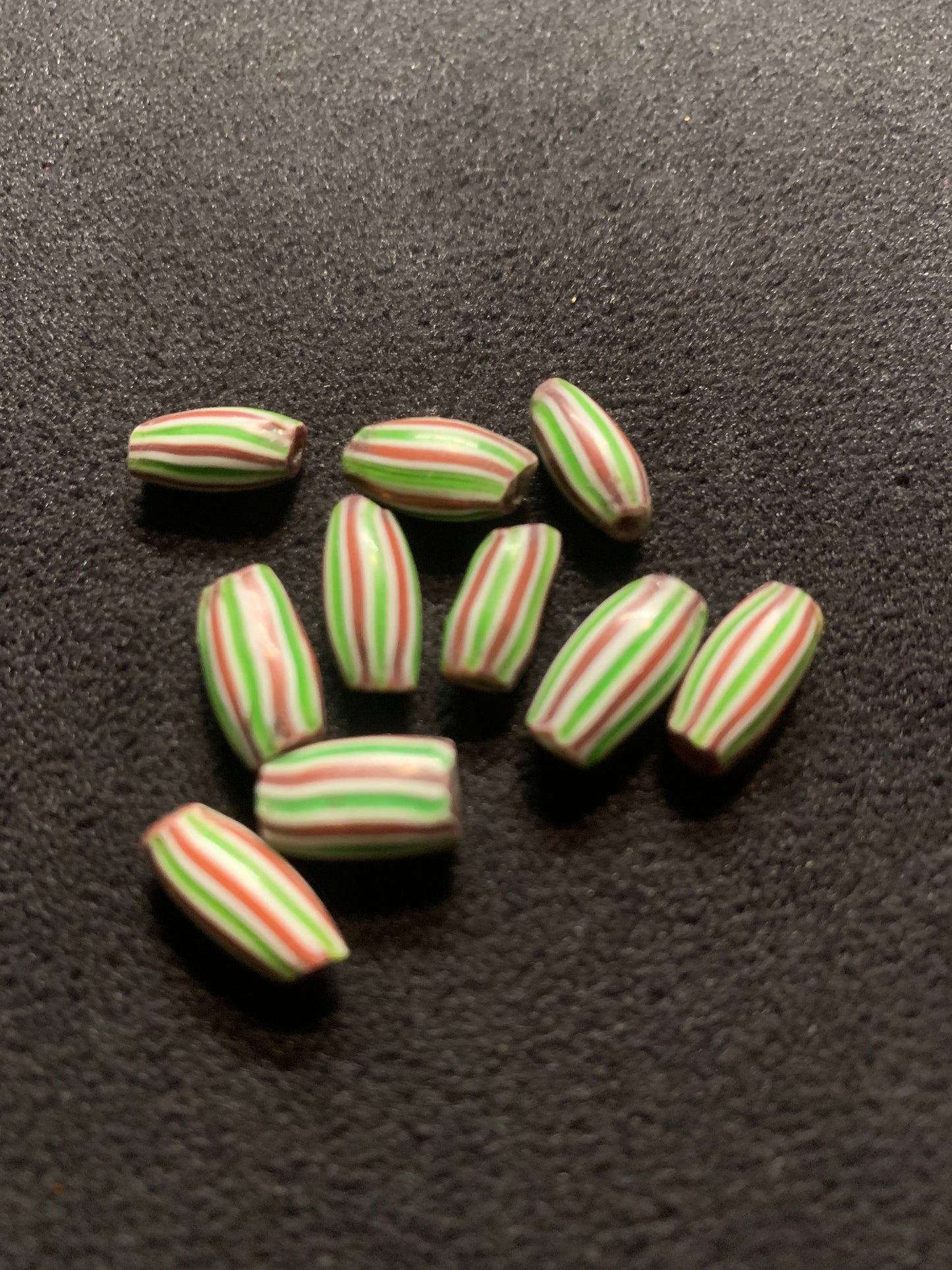 Authentic African Trade Beads, 10 Antique Melon Beads [BJ0110]