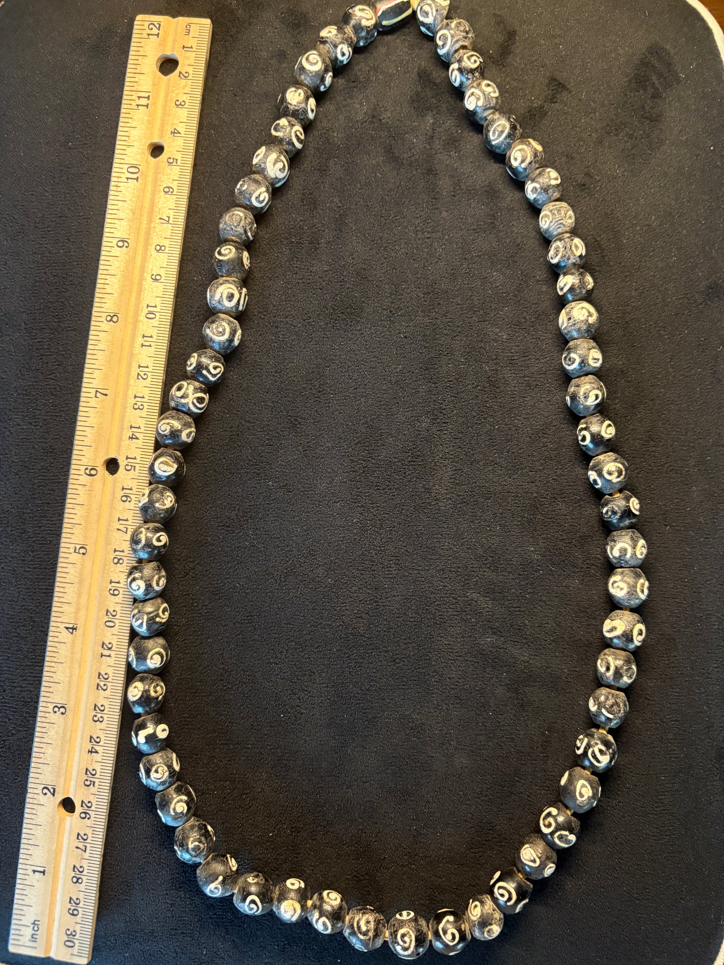 Antique Authentic African Trade Bead Necklace - ZEN Beads 27" [BR0005]