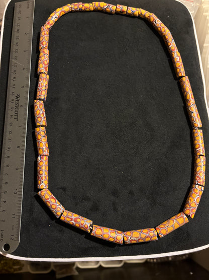 Antique Venetian African Trade Bead Necklace - Fancy Beads 30" (BR0029)