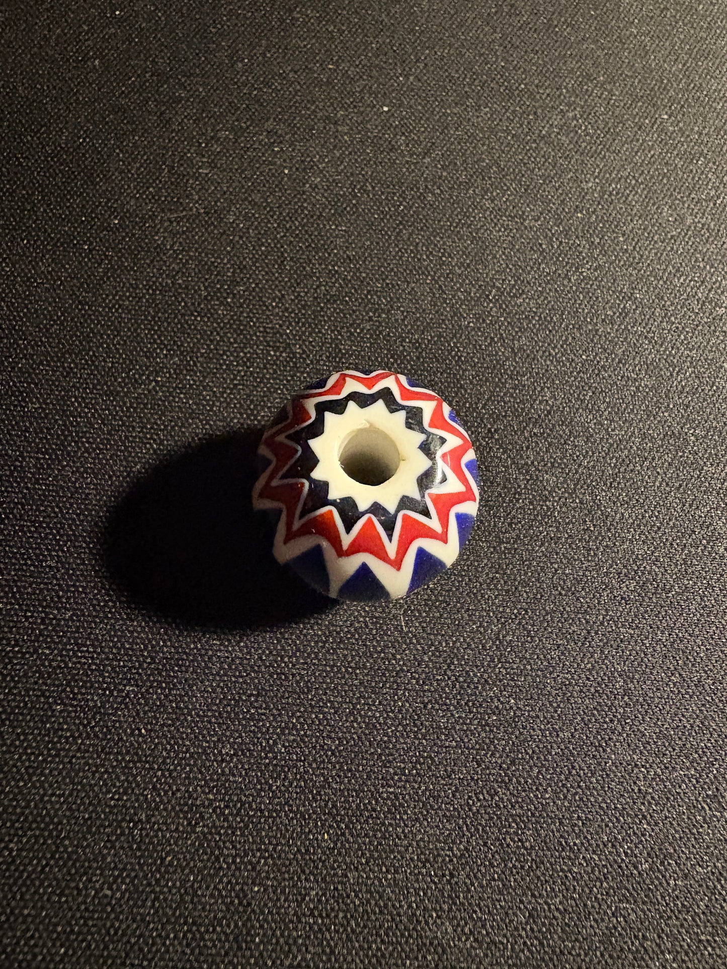 Large Chevron - Vintage Glass Bead -25mm  [S18]