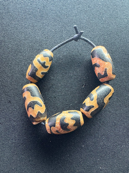 5 Authentic Northeast Asian Tzi Beads [S25]