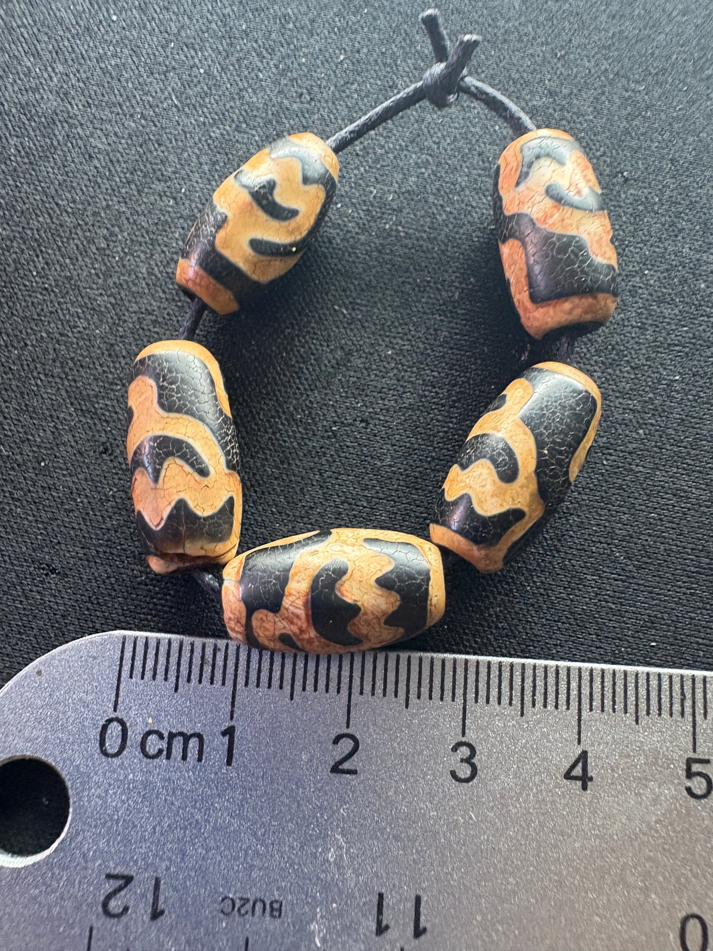 5 Authentic Northeast Asian Tzi Beads [S25]
